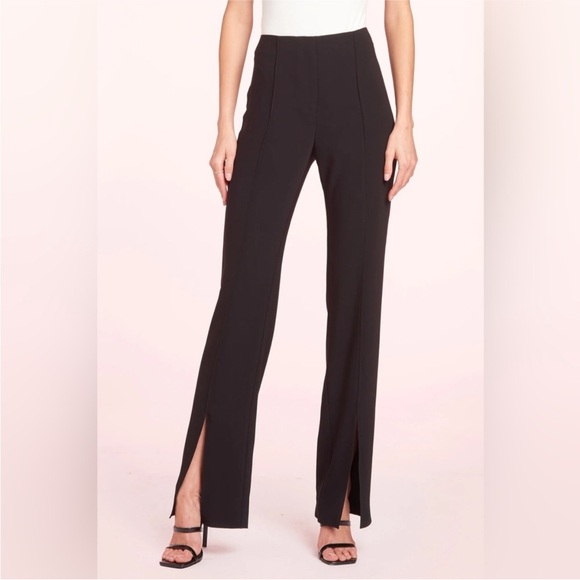 Amanda Uprichard Pants - Amanda Uprichard Black pants with bottom slit